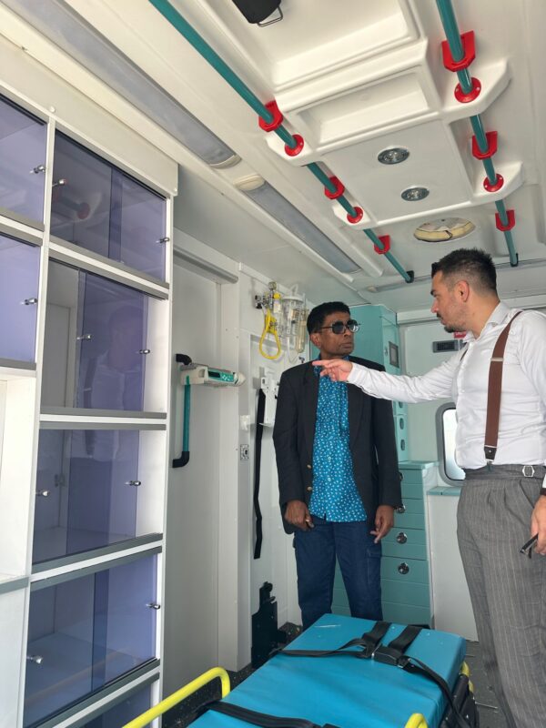 Ambulance manufacturing team at work