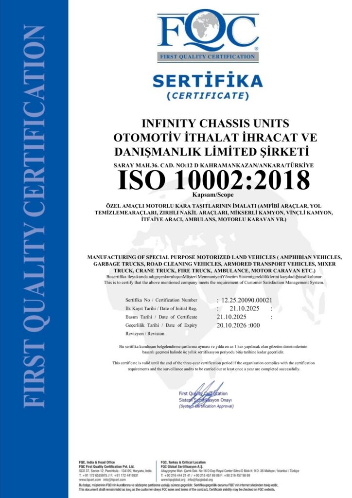 Production Facility Certificate