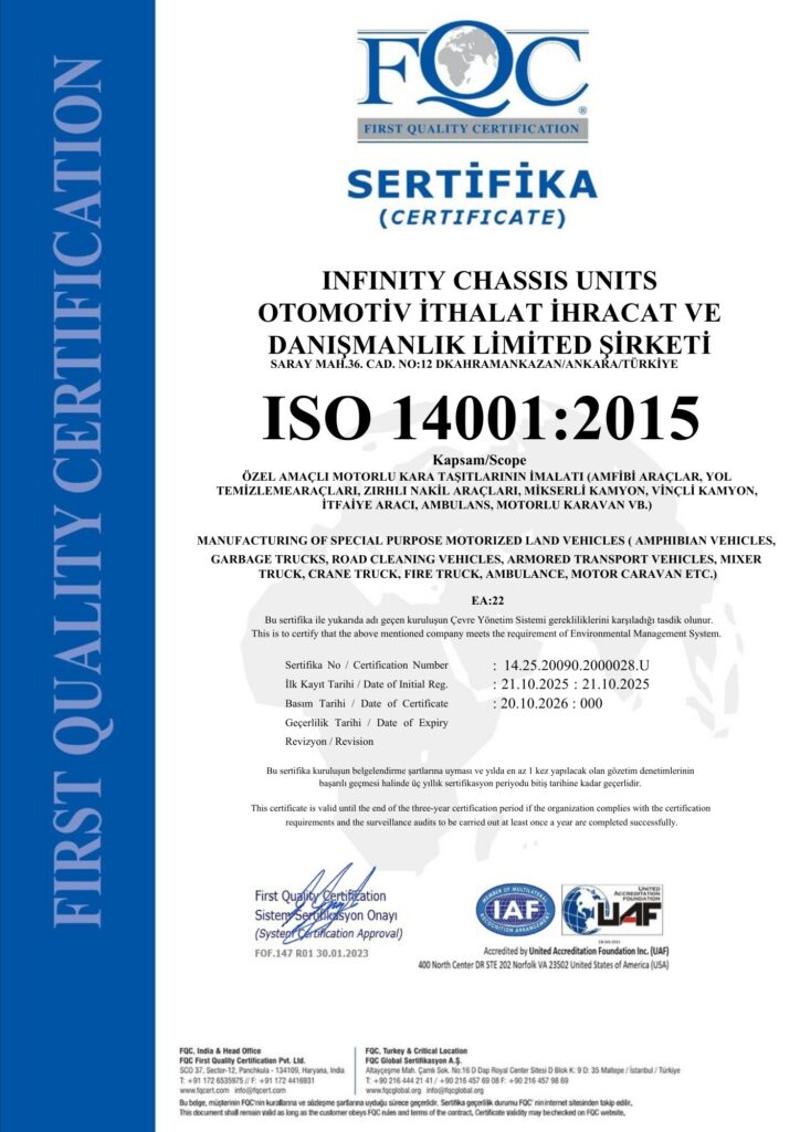 EN1789 Ambulance Standard Certificate