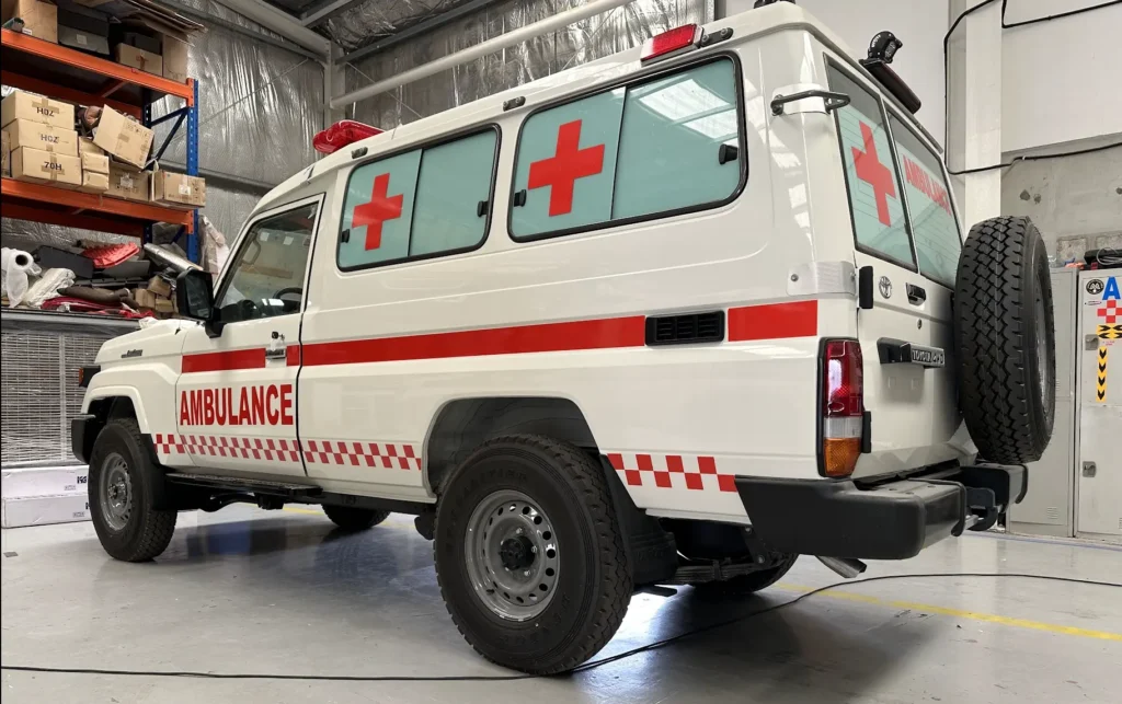 Toyota ambulance export preparation